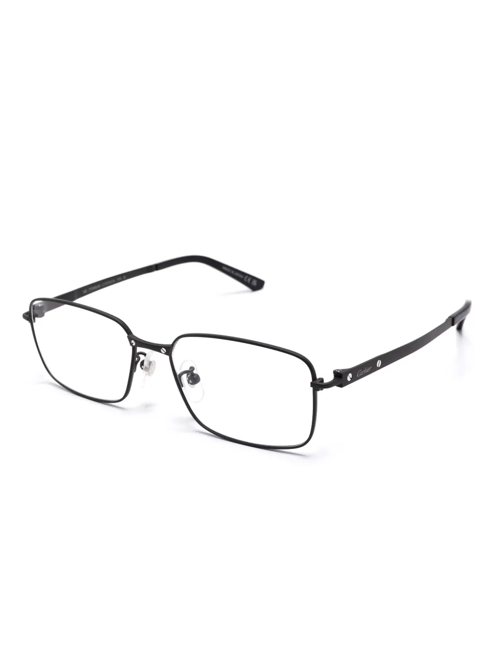 Cartier Eyewear rectangle-frame glasses - Zwart