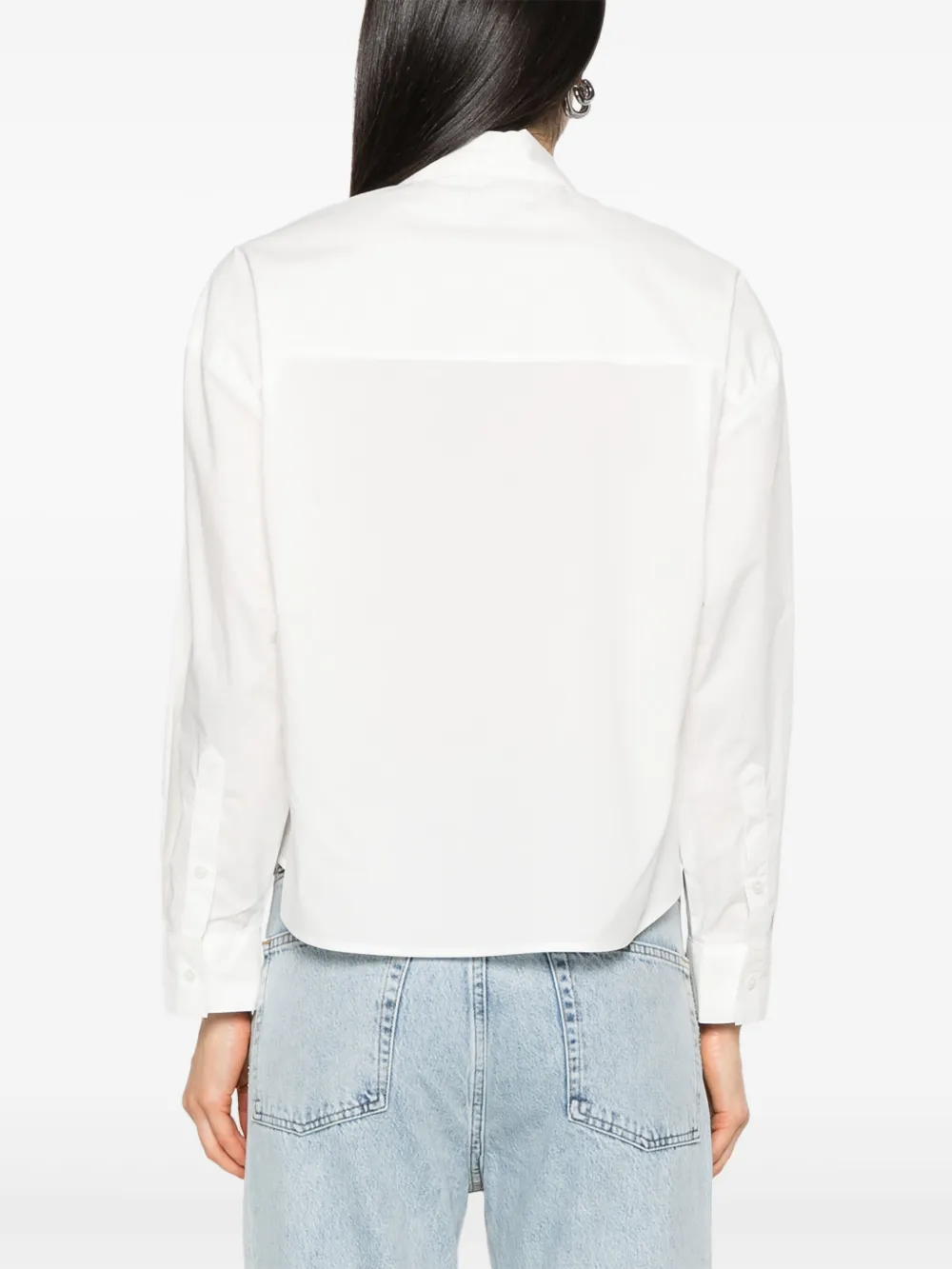 AGOLDE Naya cropped blouse Wit