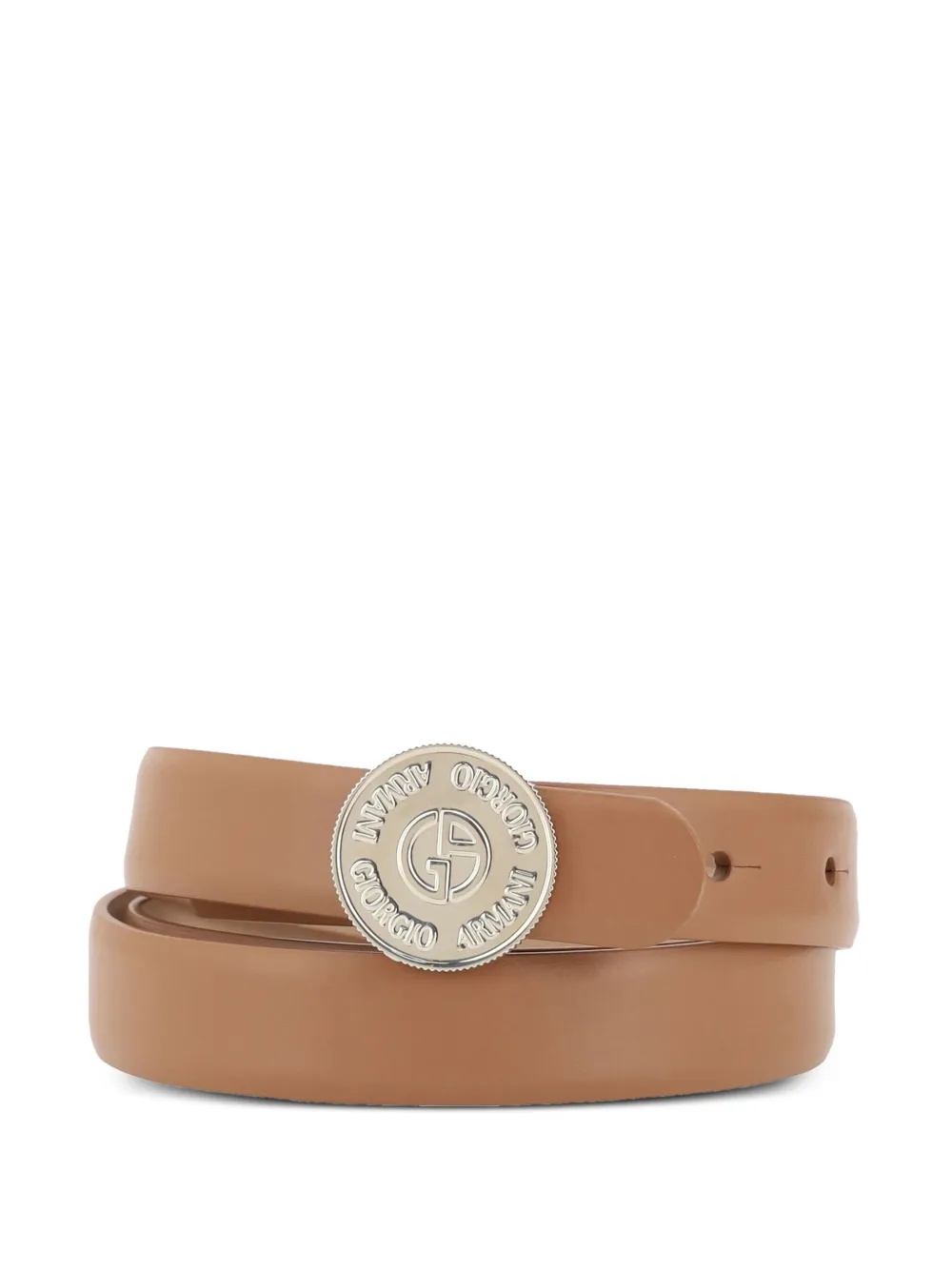 GIORGIO ARMANI LOGO-BUCKLE BELT