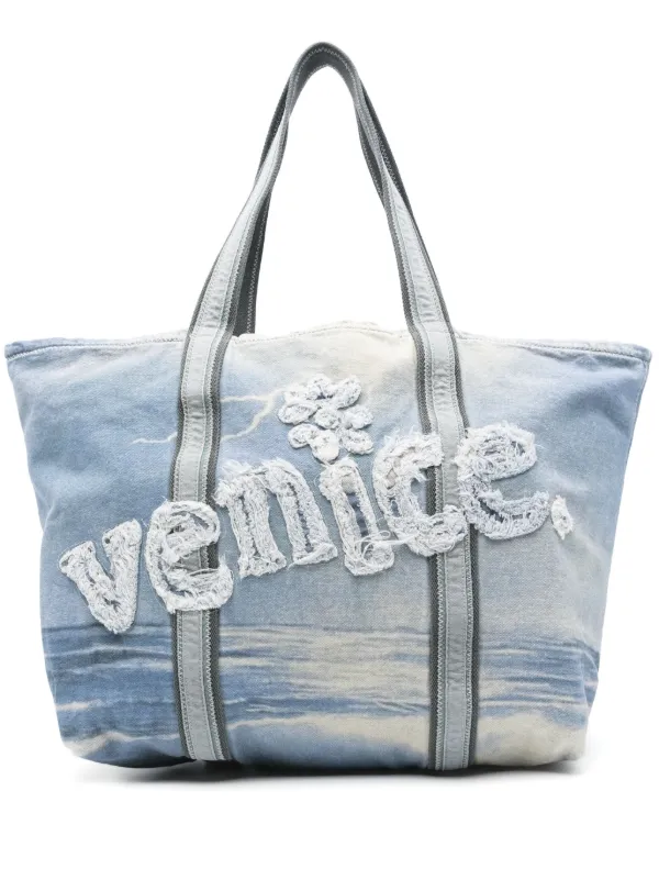 【関税込み】ERL ブルー 'Venice' トートバッグ ERL: ブルー 'Venice' トートバッグ | SSENSE 日本