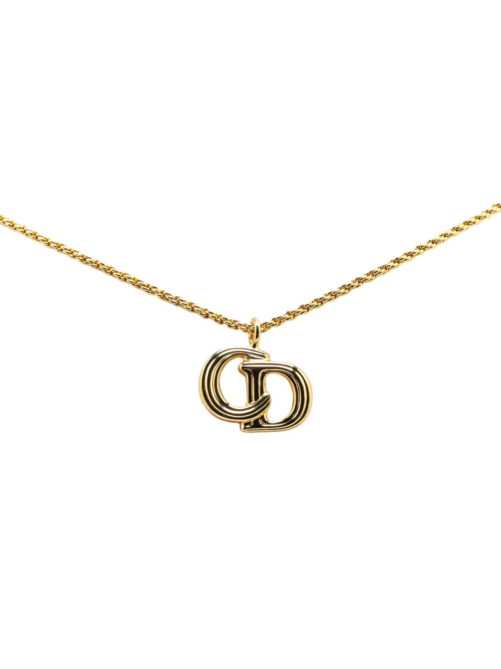 20th Century Gold Plated CD Logo Pendant Necklace costume necklace