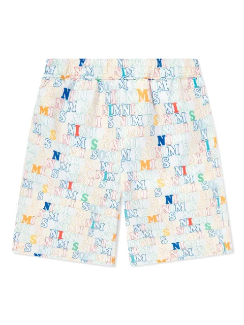 Missoni Kids shorts de playa con logo estampado