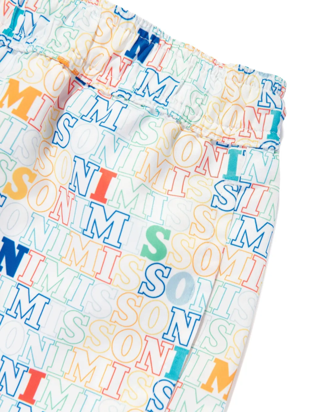 Missoni Kids Zwembroek met logoprint Wit