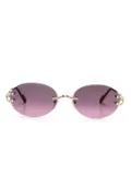 Cartier Eyewear oval-frame sunglasses - Gold