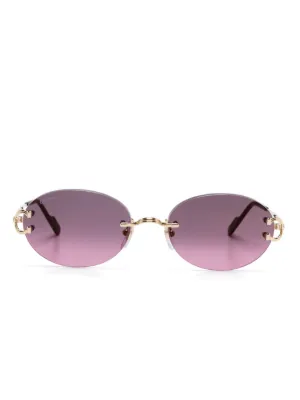 Cartier Eyewear リムレス サングラス | シルバートーン | FARFETCH JP