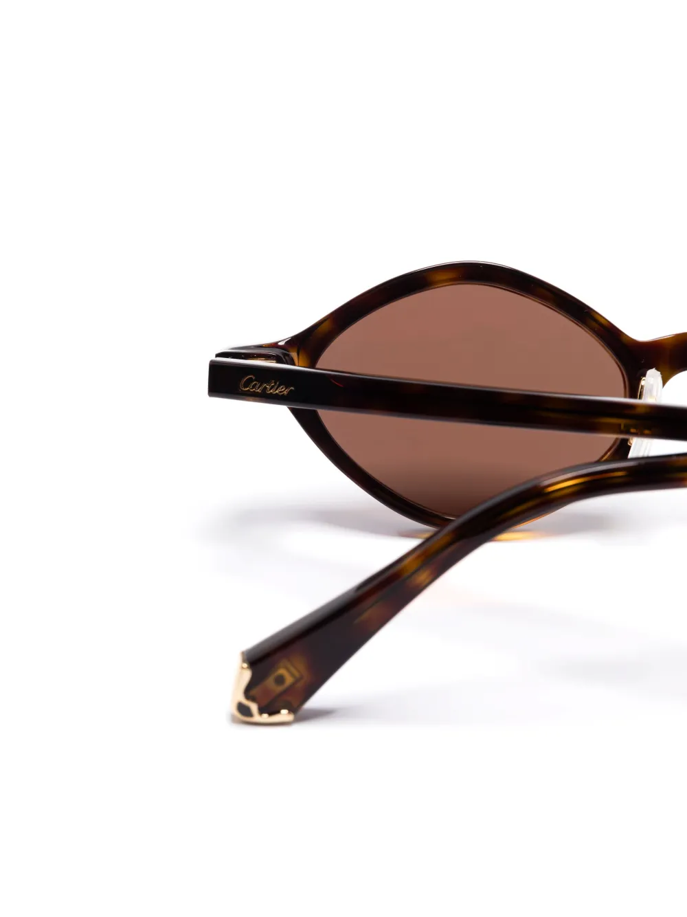 Cartier Eyewear Zonnebril met geometrisch montuur Bruin