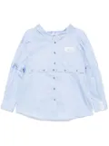 Rokh Multi Button Broken shirt - Blue