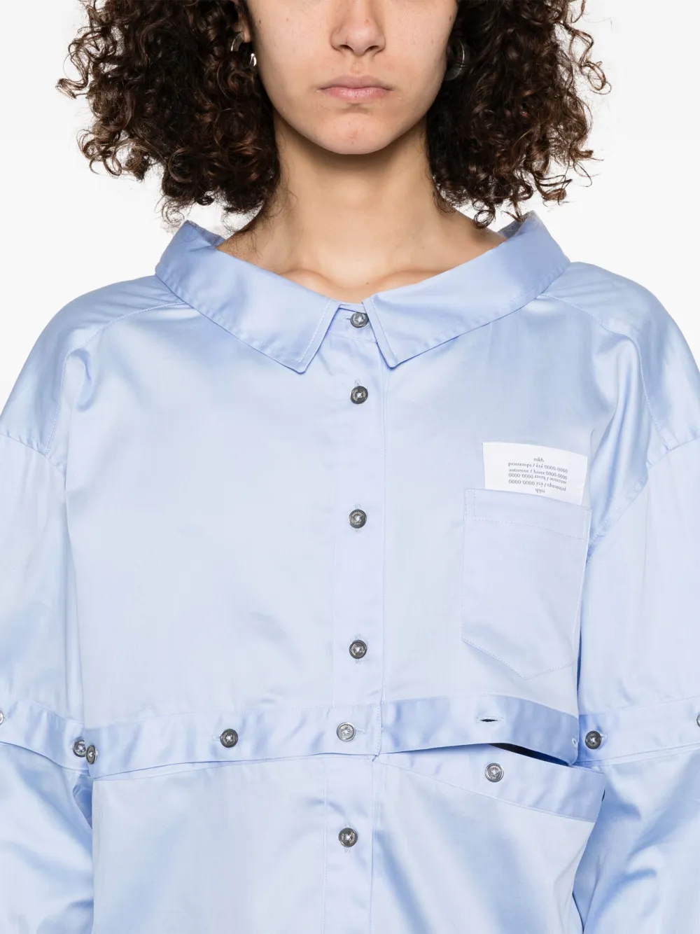 ROKH MULTI BUTTON BROKEN SHIRT 
