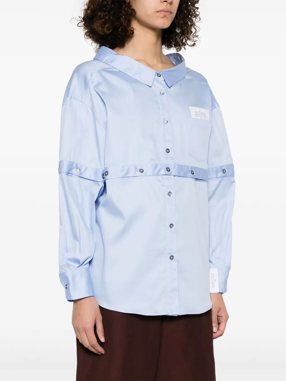 ROKH MULTI BUTTON BROKEN SHIRT 