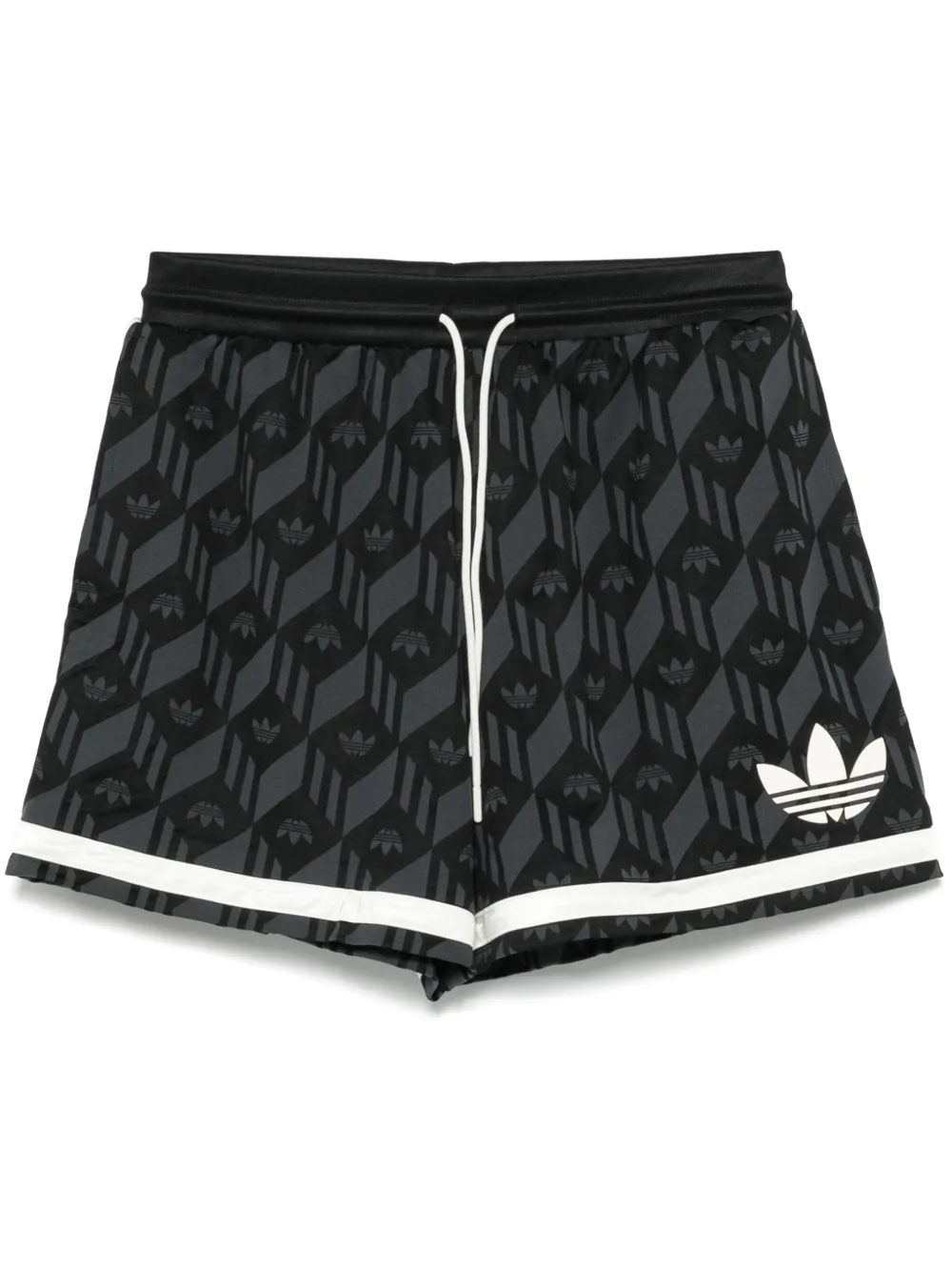 adidas Trefoil-patterned track shorts – Black