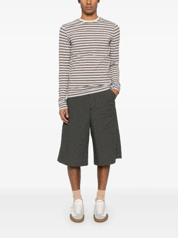 【関税込み】ERL ブラウン プリントTシャツ ERL Striped T-shirt | Brown | FARFETCH JO
