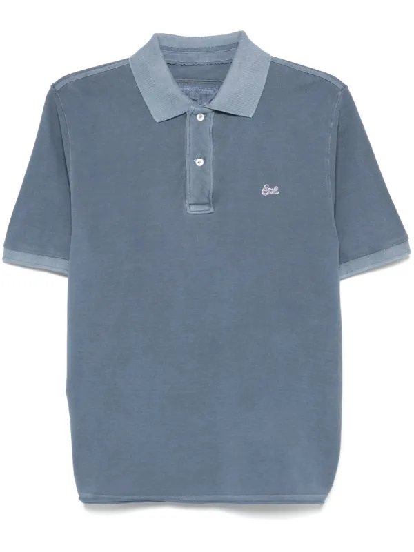 【送料&関税込】Stone  Blue Polo Shirt With Logo Patch Stone Island Patch Polo T-Shirt Slim Fit Avio Blue | eBay UK