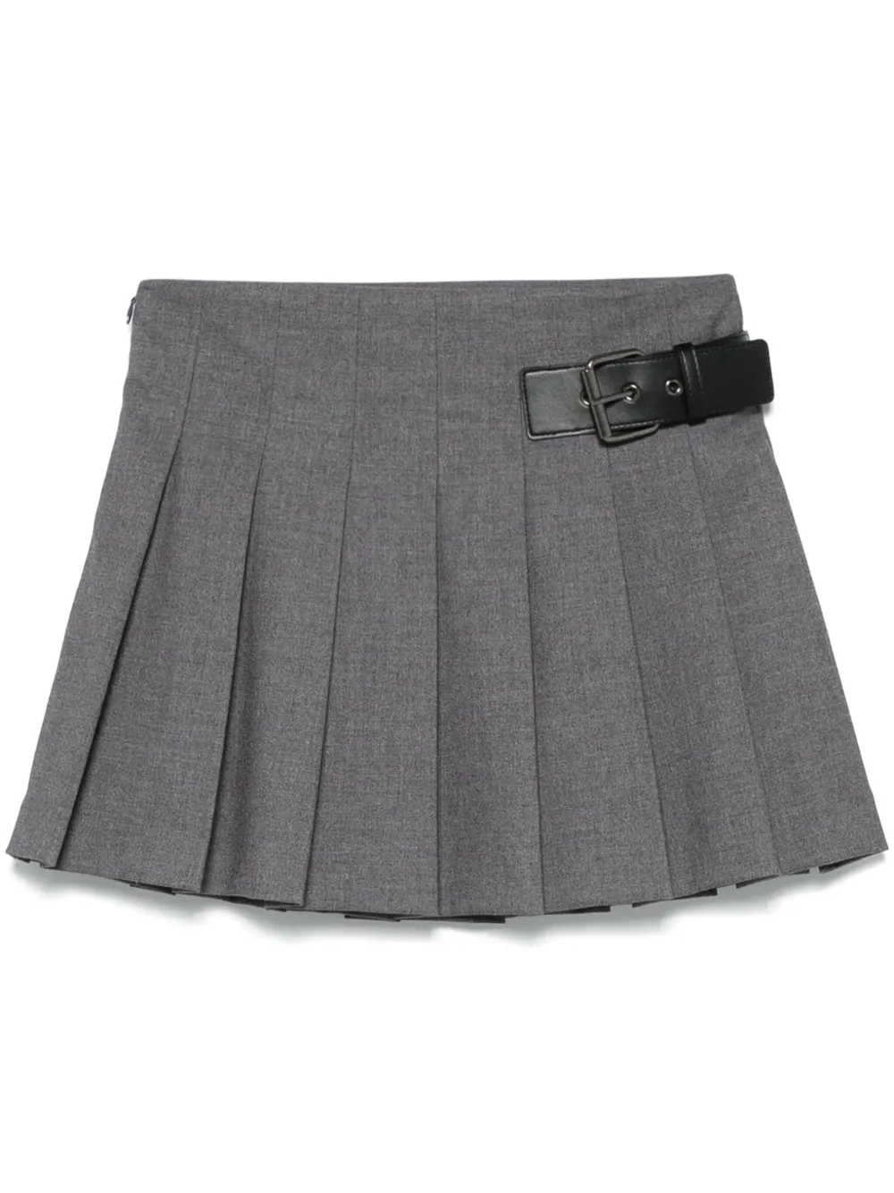 pleated mini skirt