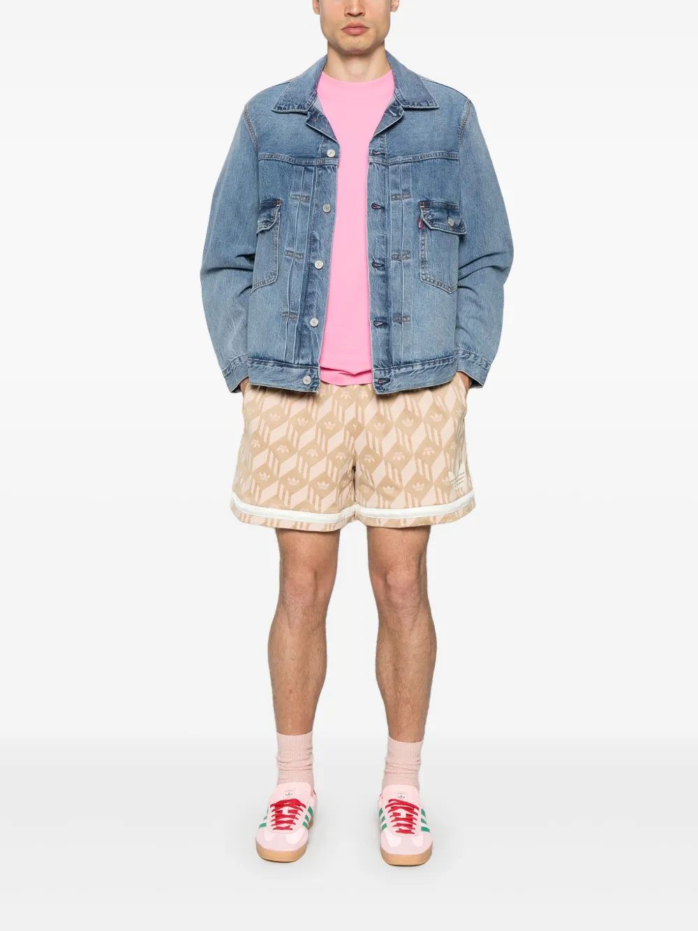 adidas Shorts met jacquard - Beige