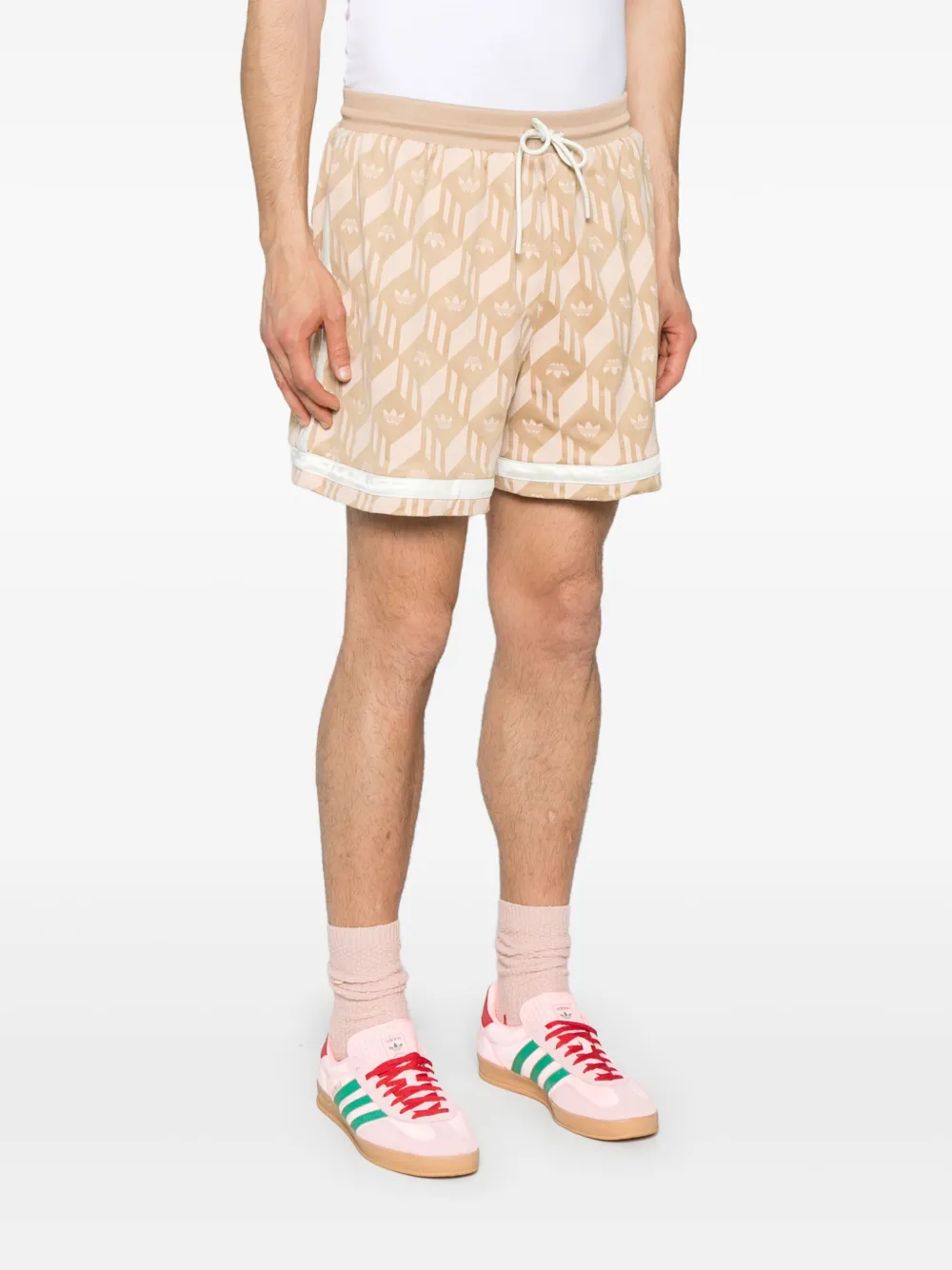 adidas Shorts met jacquard Beige
