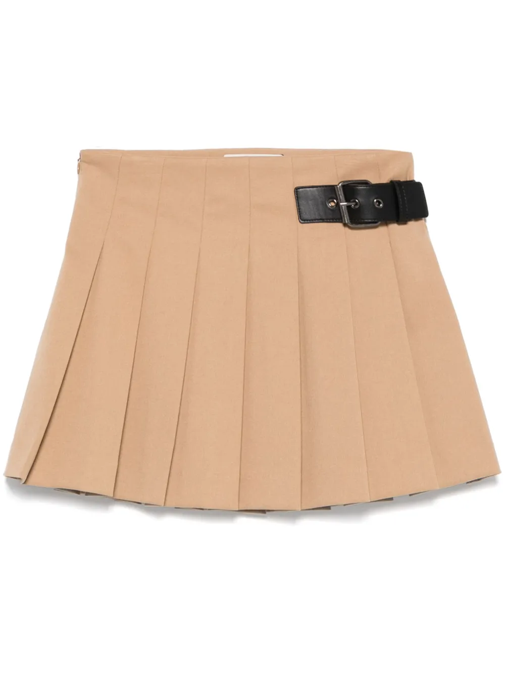 pleated mini skirt