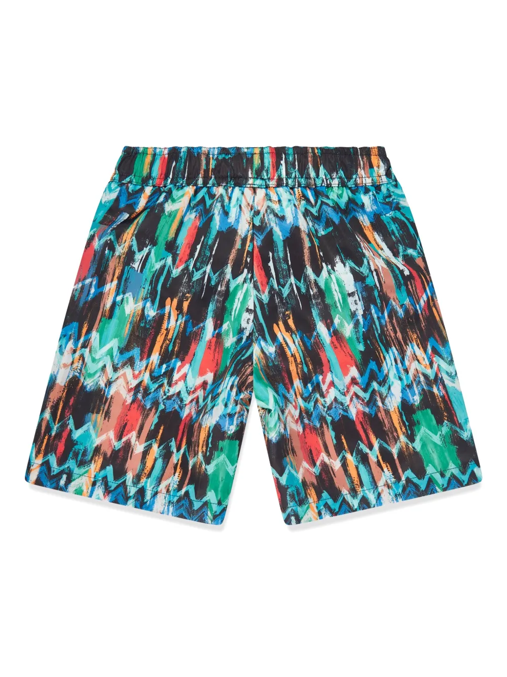 Missoni Kids zigzag-print swim shorts - Blauw