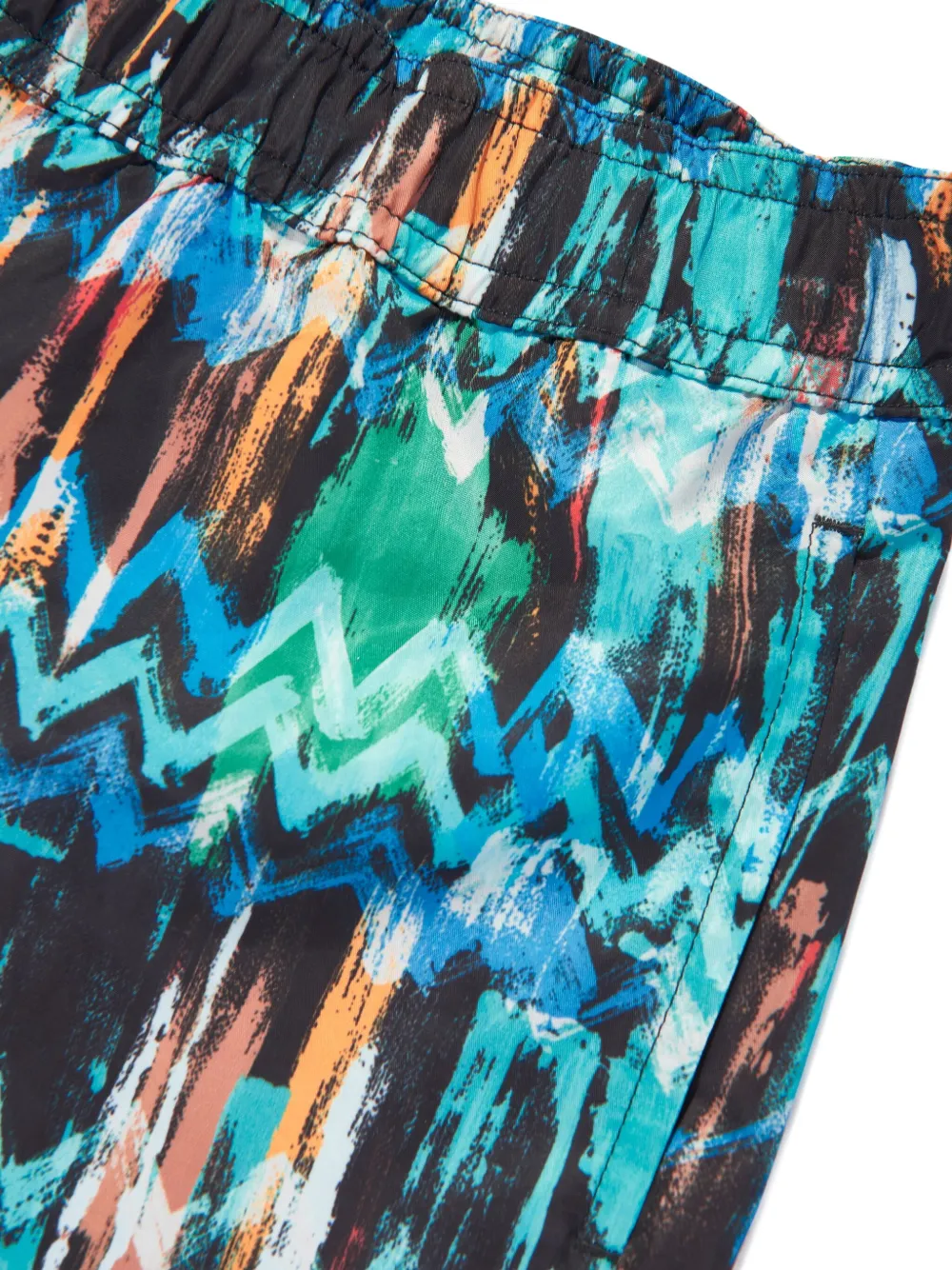 Missoni Kids Zwembroek met zigzag-print Blauw