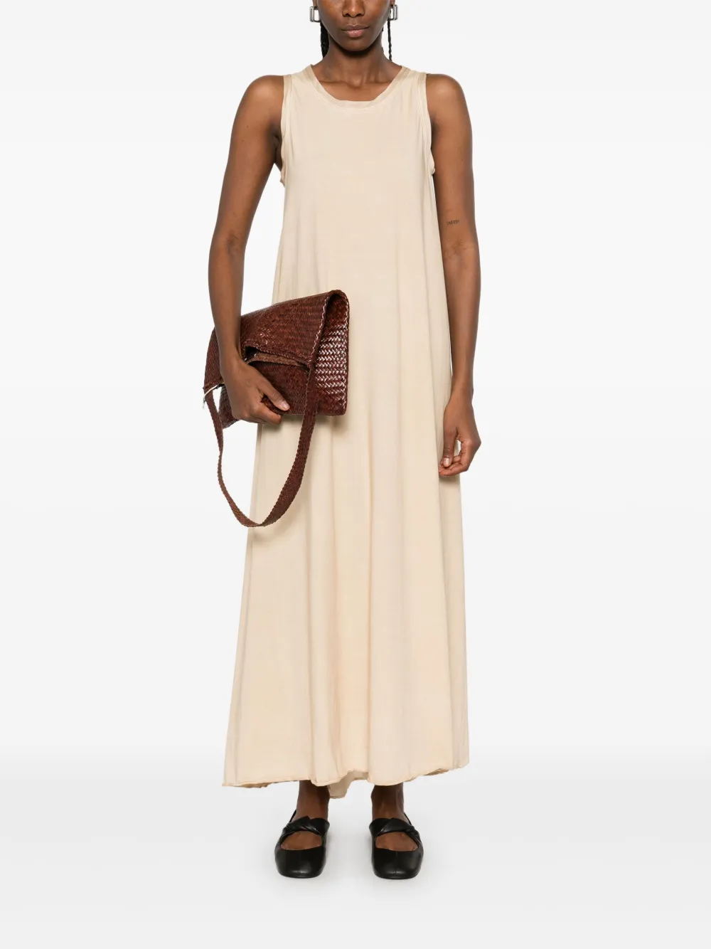 Uma Wang Data maxi-jurk - Beige