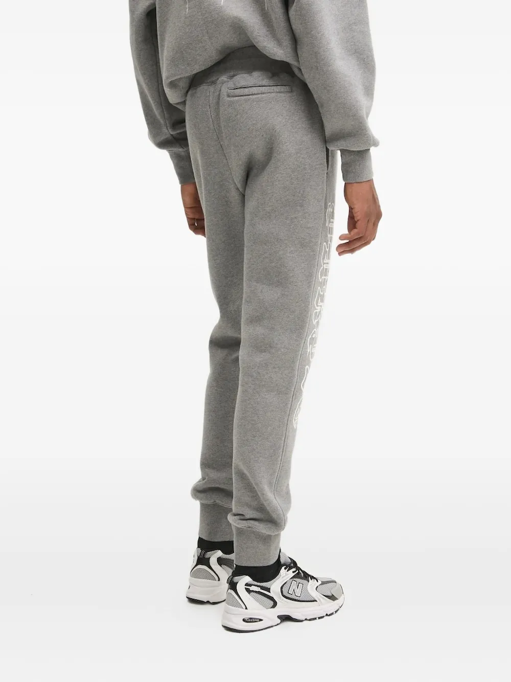 Purple Brand spine-print track pants - Grijs