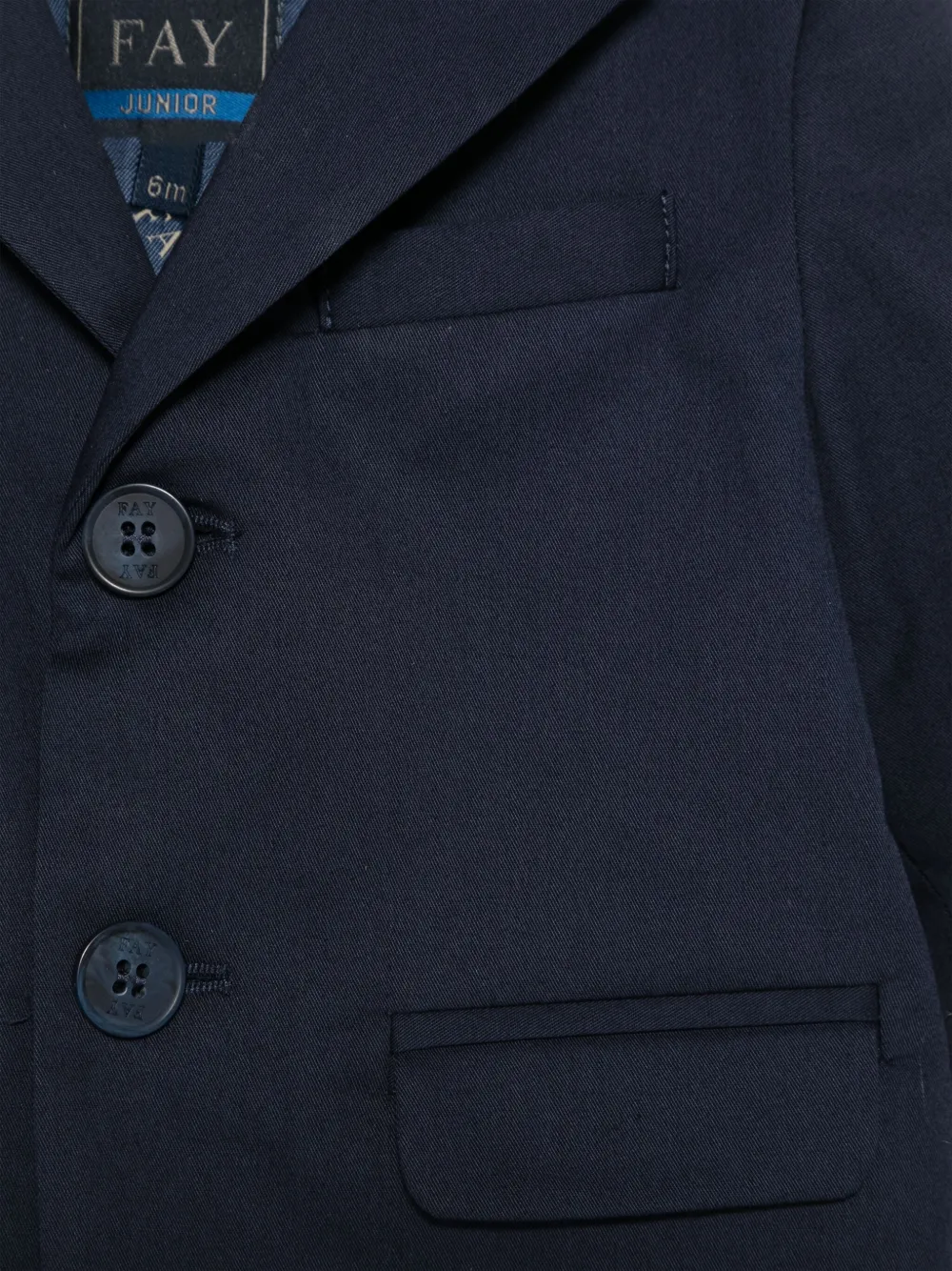 Fay Kids Blazer met gabardine weving Blauw