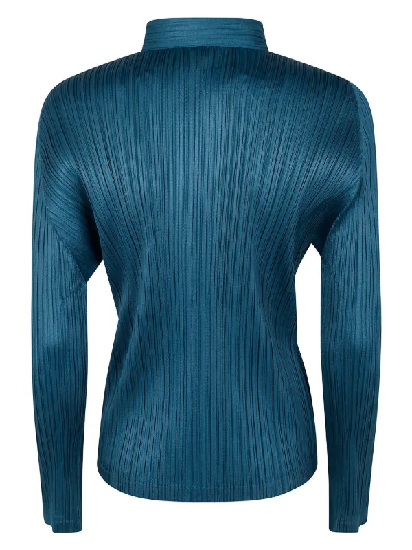 Pleats Please Issey Miyake プリーツ ブラウス | ブルー | FARFETCH JP