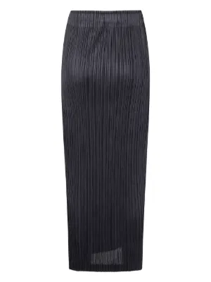 Issey Miyake Pleats Please grey maxi skirt that is scrunched