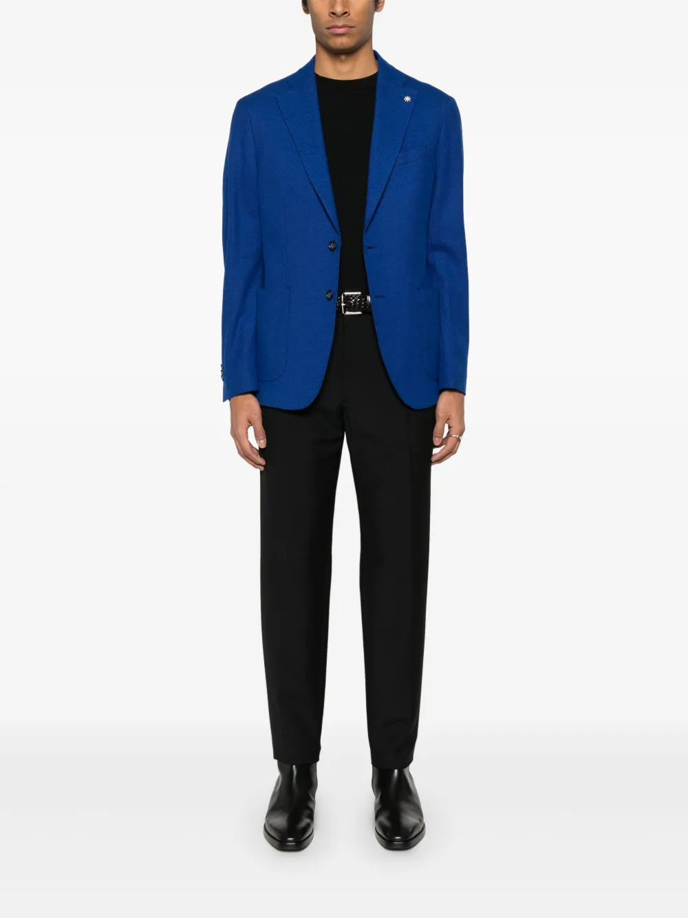 Manuel Ritz Katoenen blazer - Blauw