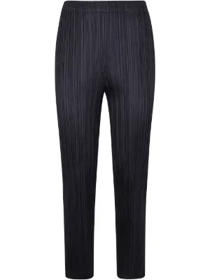 Pleats Please パンツ　黒 Pleats Please Issey Miyake プリーツ クロップドパンツ | ブラック