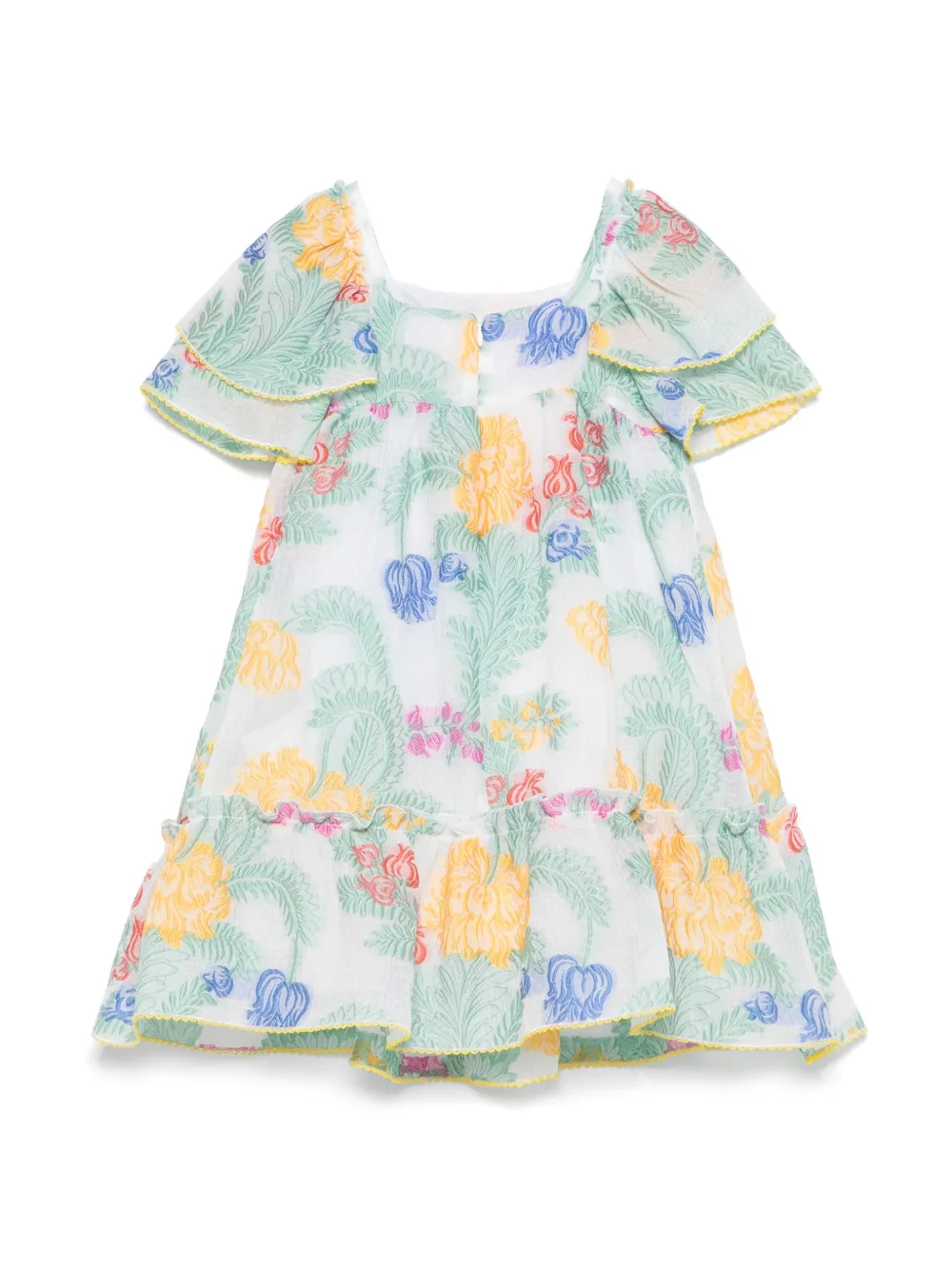 ETRO KIDS floral cloqué dress - Groen