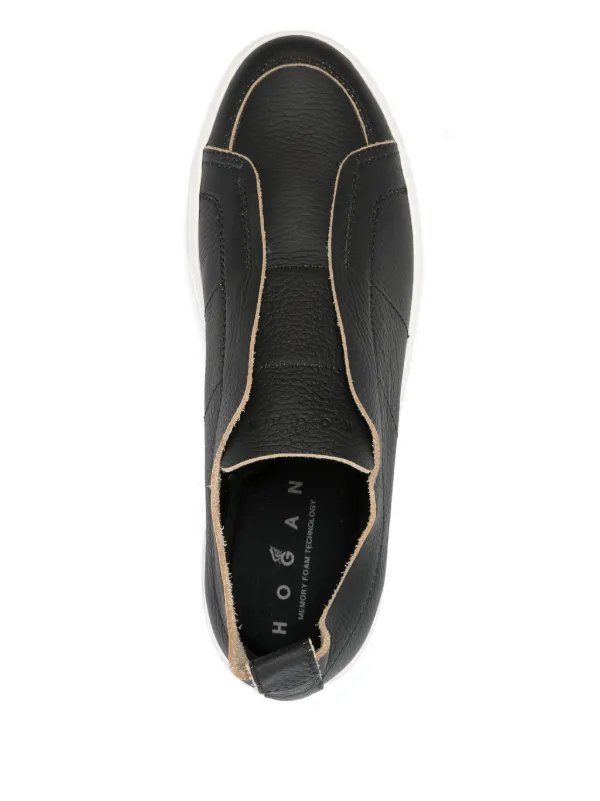 スニーカー HOGAN BLACK LEATHER SNEAKERS Hogan Leather Sneakers | Black | FARFETCH