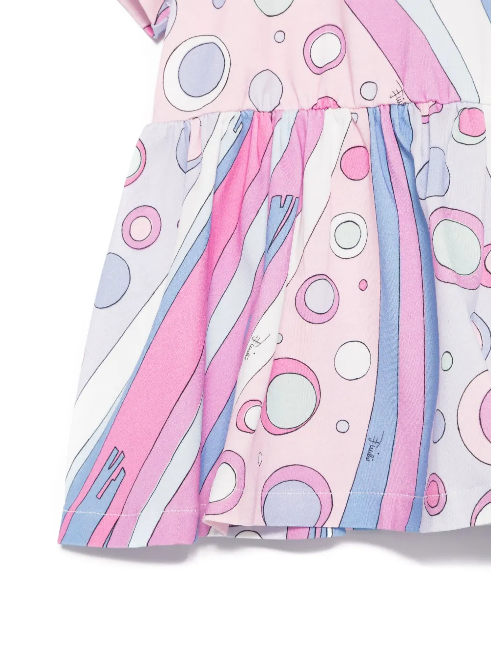 PUCCI Junior Fontane jurk met print Roze