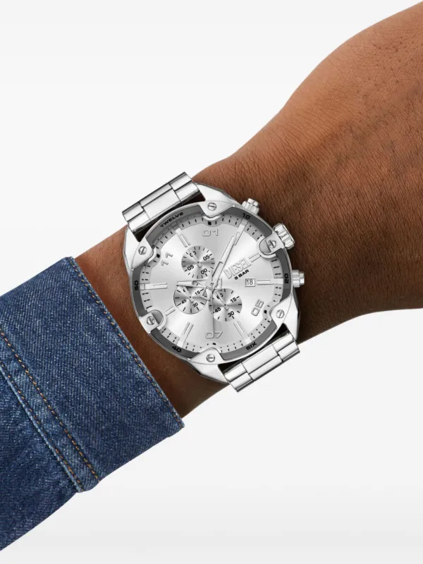 Diesel Spiked 49mm 腕時計 | シルバートーン | FARFETCH JP