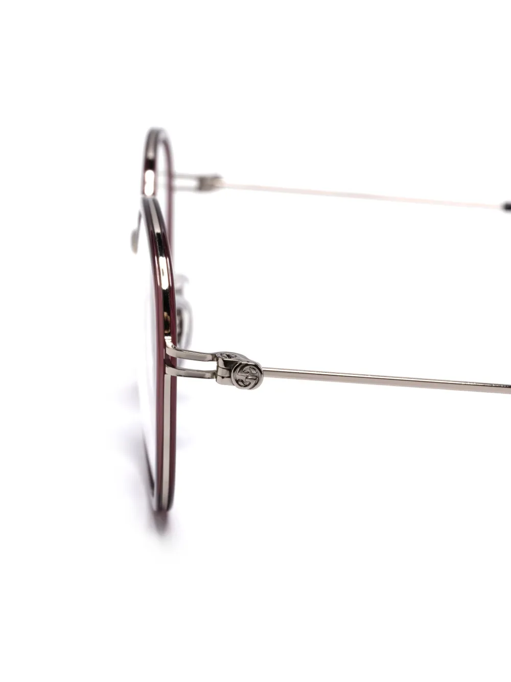 Gucci Eyewear Bril met rond montuur Bruin