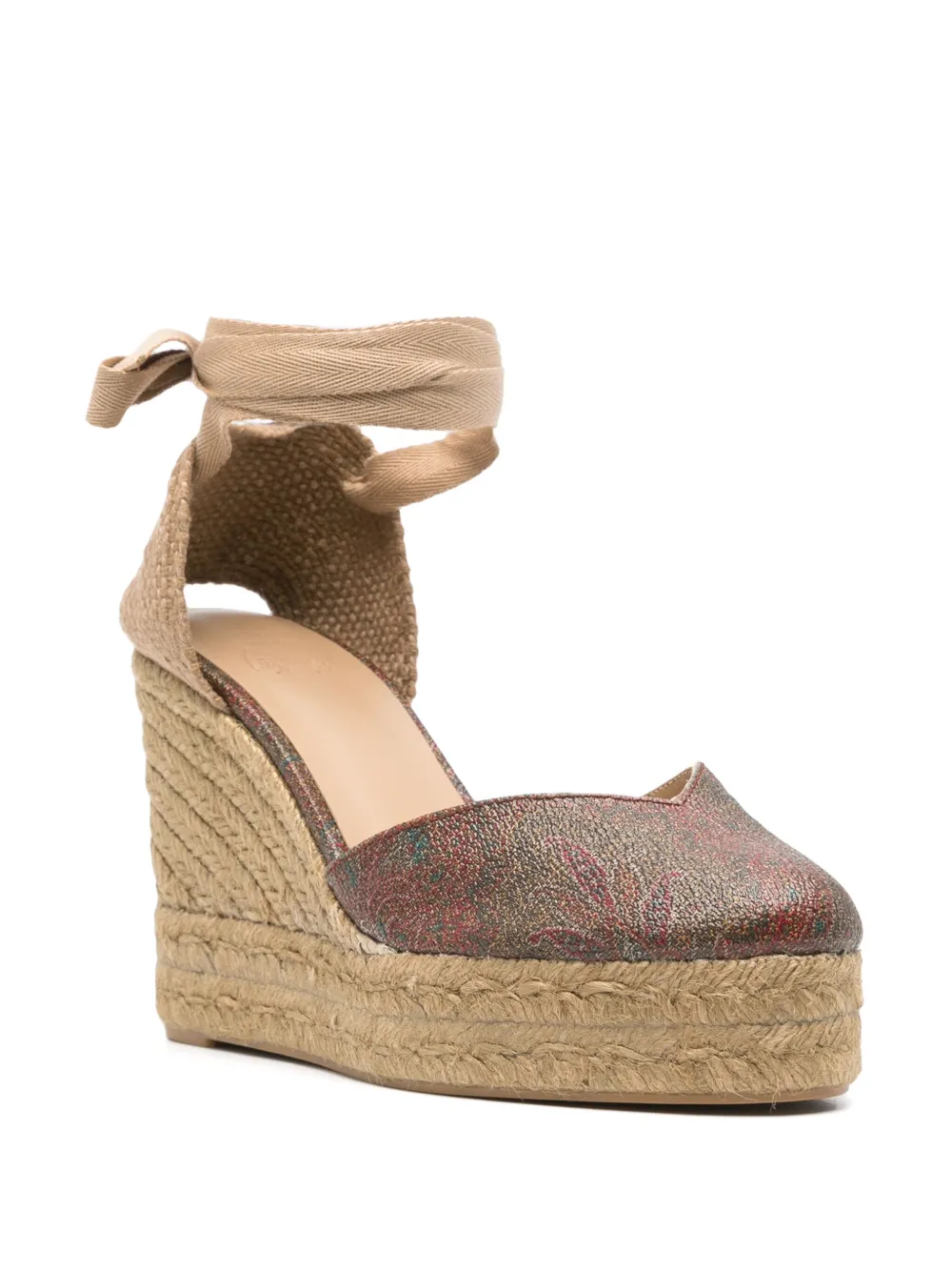 Castañer x ETRO 80mm Chiara espadrilles Brown