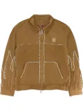 BIRTH OF ROYAL CHILD Flame Pearl velvet ""Brown"" track jacket