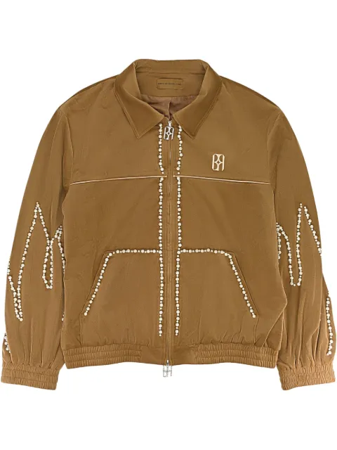 BIRTH OF ROYAL CHILD Flame Pearl velvet "Brown" track jacket