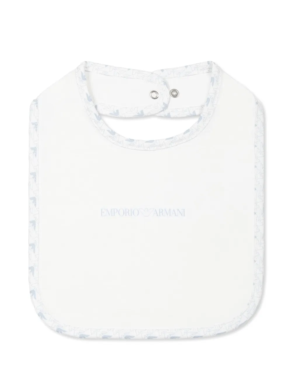 Emporio Armani Kids Twee slabbetjes met logoprint Wit