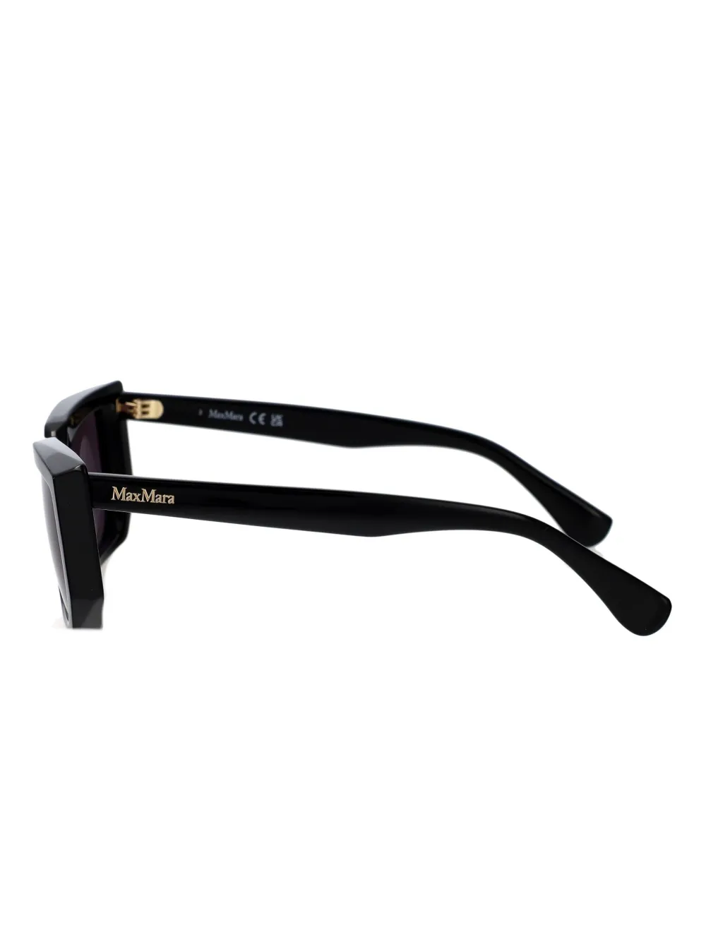 Max Mara Eyewear Zonnebril met rechthoekig montuur Zwart