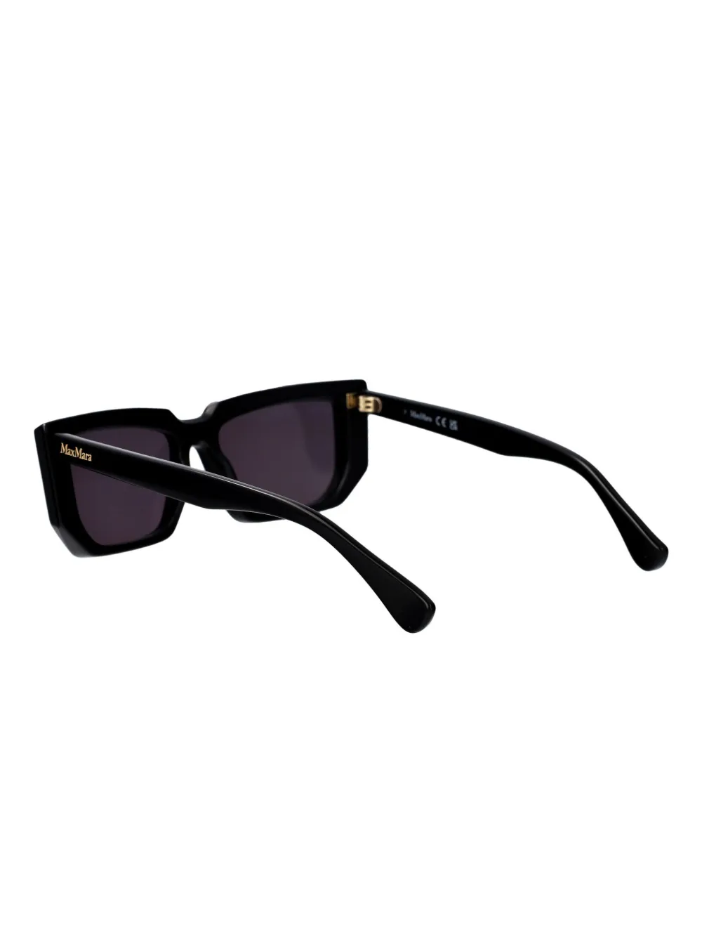 Max Mara Eyewear Zonnebril met rechthoekig montuur Zwart