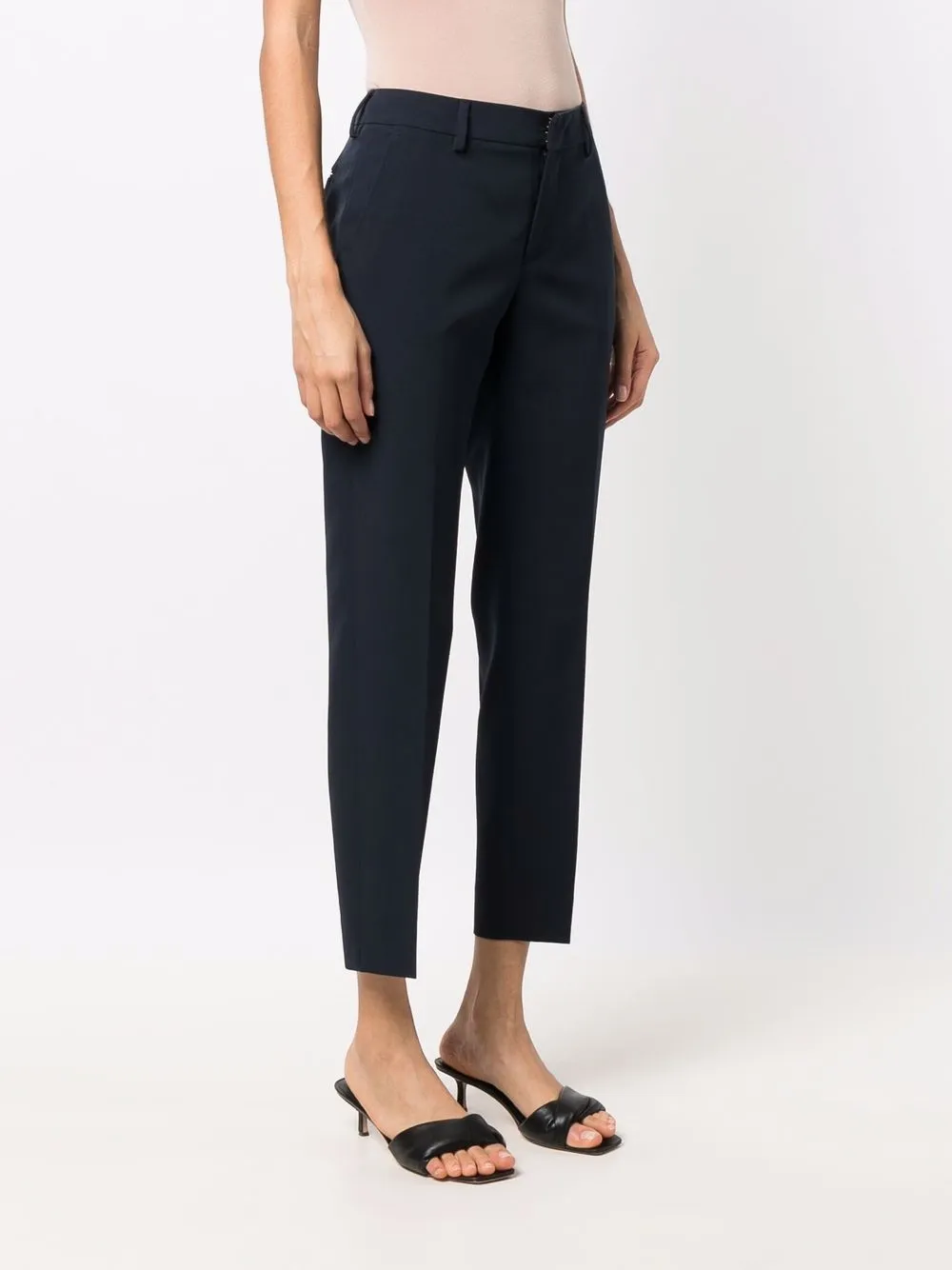 Pt Torino Pantaloni Classici New York In Tessuto Tecnico In Blue