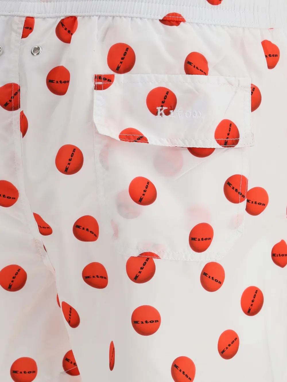 Shop Kiton Logo-print Swim Shorts In White