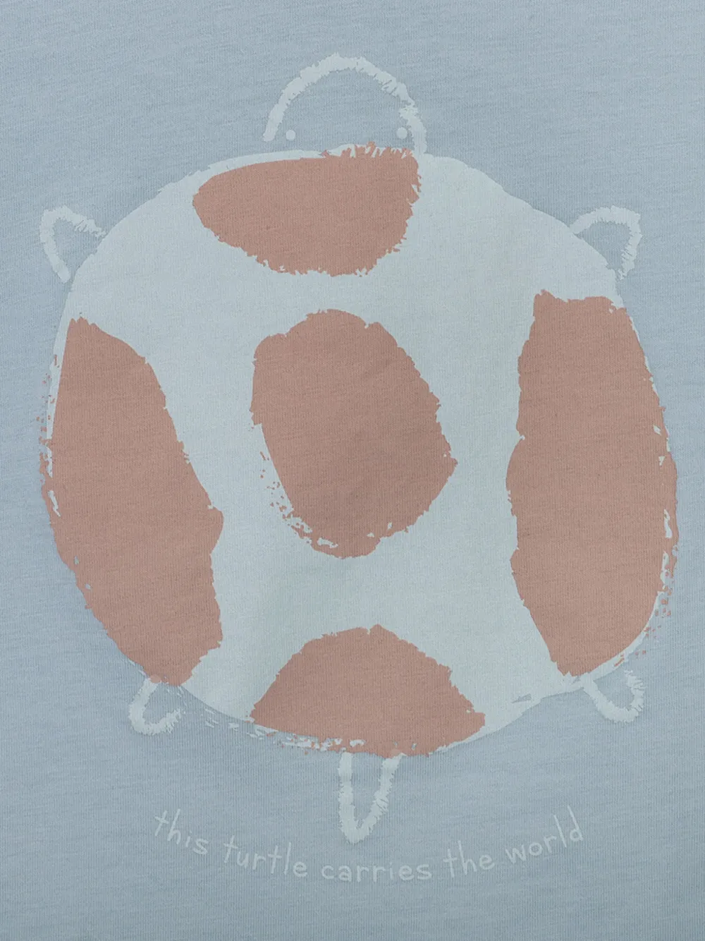 Knot Turtel T-shirt Blauw
