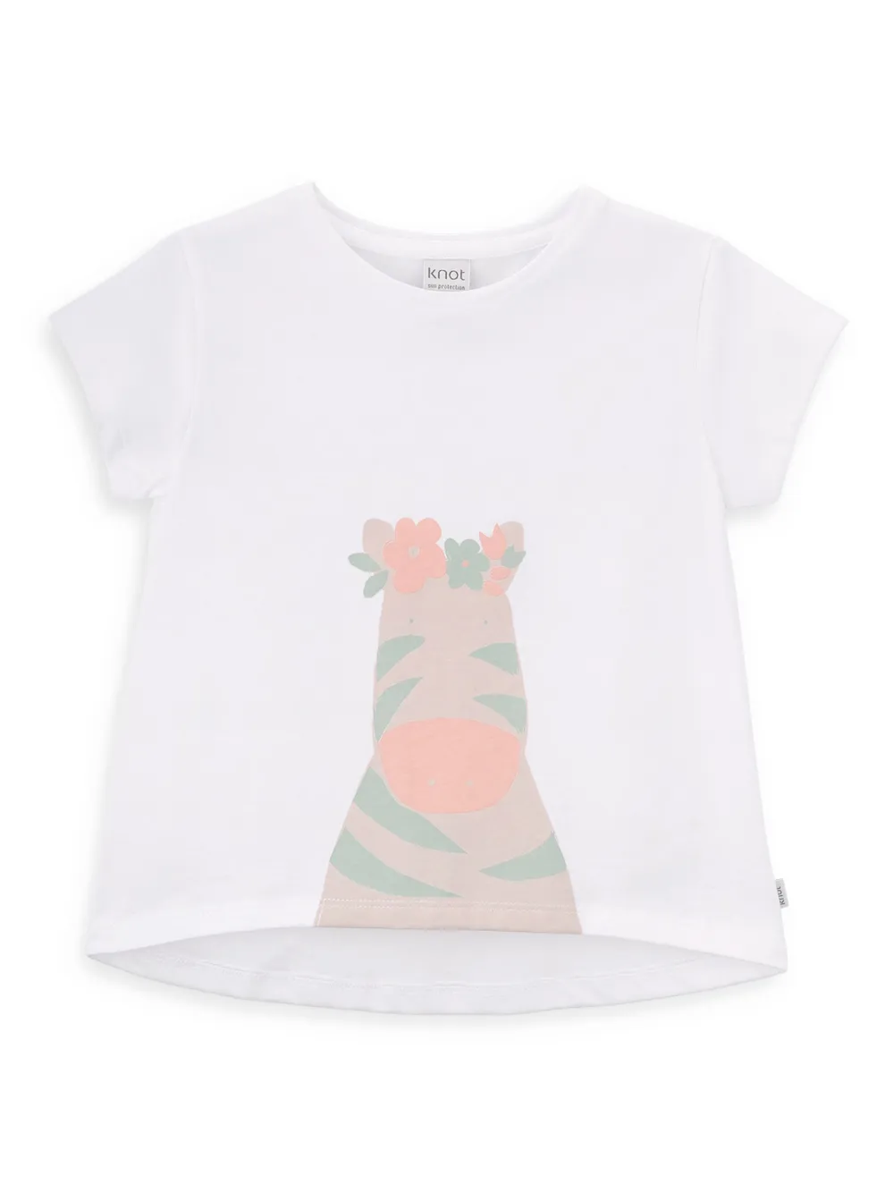 Knot zebra-print T-shirt | White | Image 1
