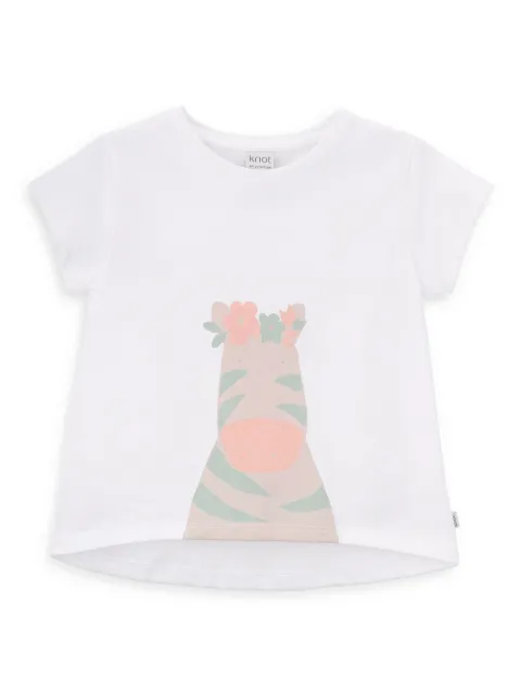 Knot zebra-print T-shirt