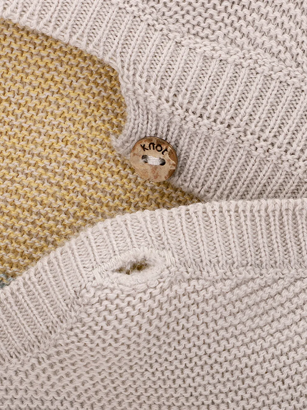 Knot Gestreepte trui Beige