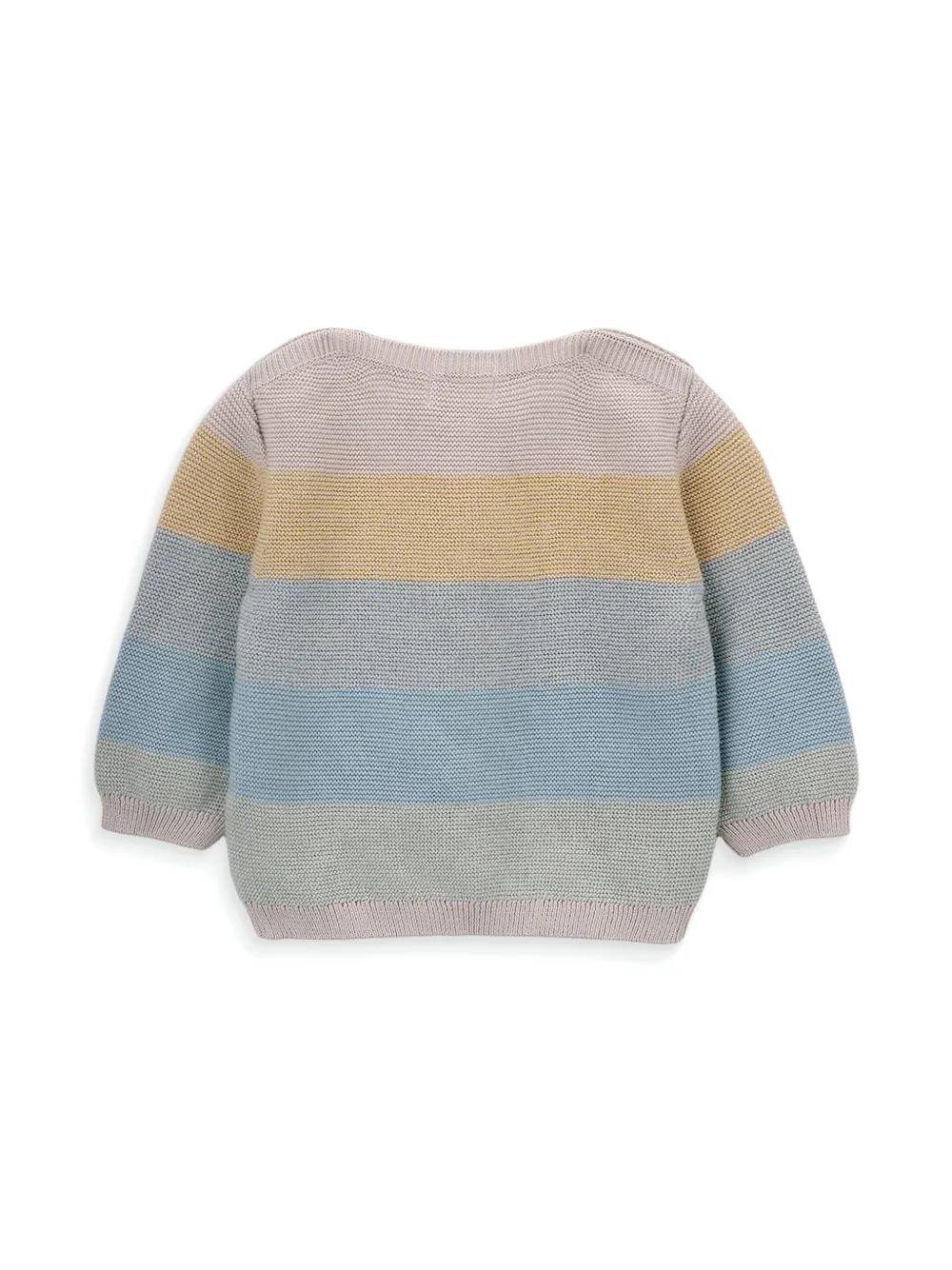 Knot wide-stripe pattern jumper - Beige