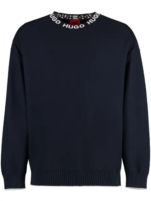 BOSS logo-intarsia sweater