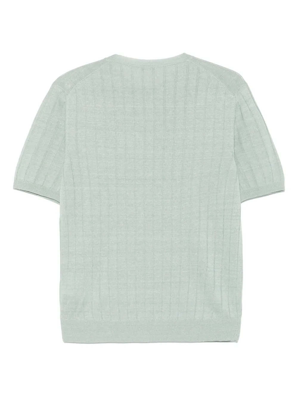 Boglioli Ribgebreid T-shirt - Groen