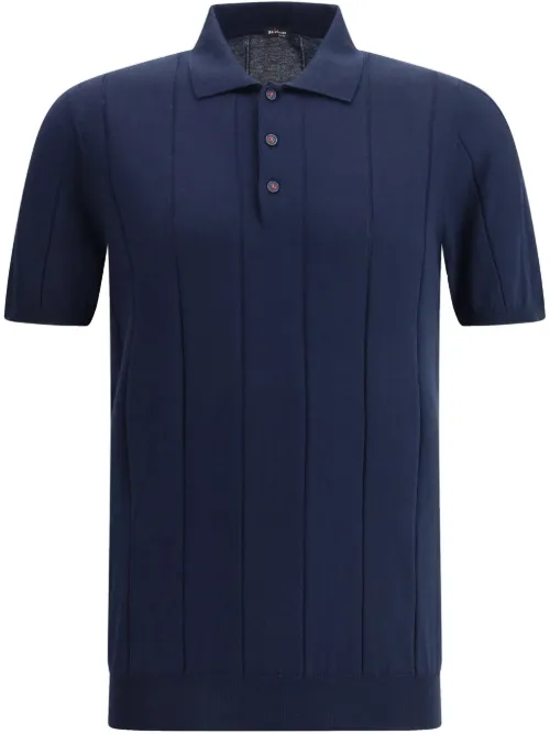 Polo en maille à design nervuré - Kiton - Modalova